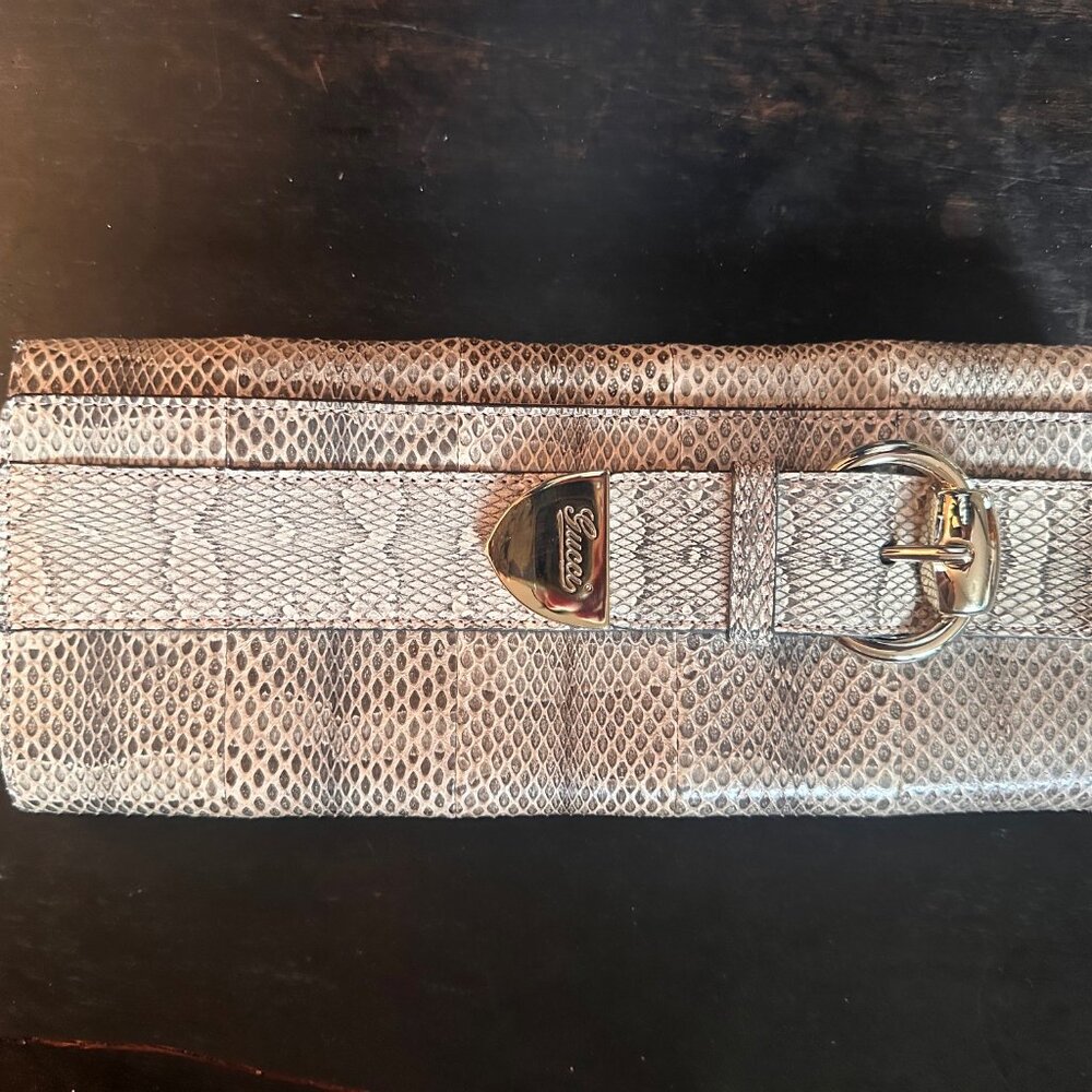 Gucci Romy Python Buckle Purse - image 7